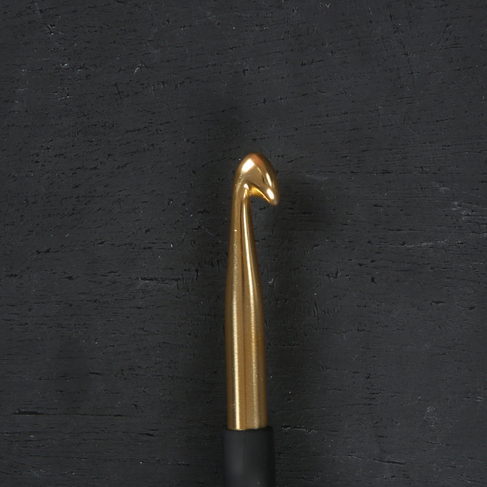 Knitpro Aluminum Gold 6.5mm Siyah Yumuşak Saplı Yün Tığ - 30881