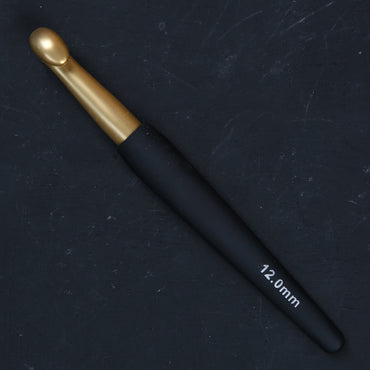 Knitpro Aluminum Gold 12mm Siyah Yumuşak Saplı Yün Tığ - 30886