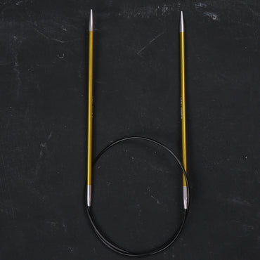 Knitpro Zing 3,5 mm 60 cm Yeşil Metal Misinalı Şiş - 47097