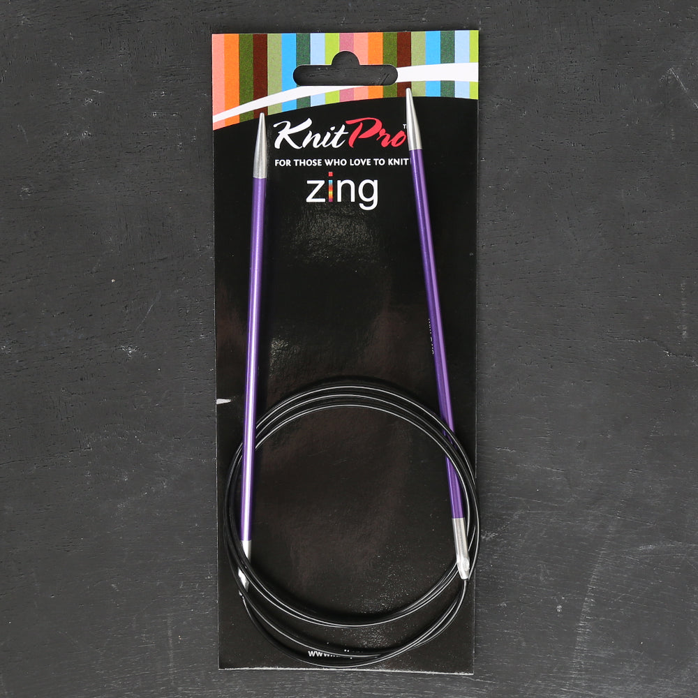 Knitpro Zing 3.75 mm 100 Cm Misinalı Şiş Mor - 47158 – Hobium
