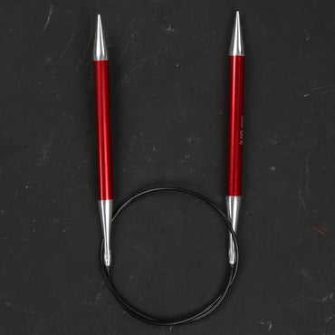 Knitpro Zing 9 mm 60 cm Kırmızı Metal Misinalı Şiş - 47107