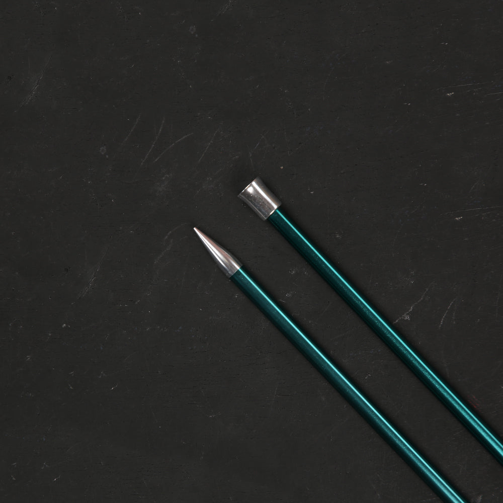 Knitpro Zing 8 mm 35 cm Yeşil Metal Örgü Şişi - 47306