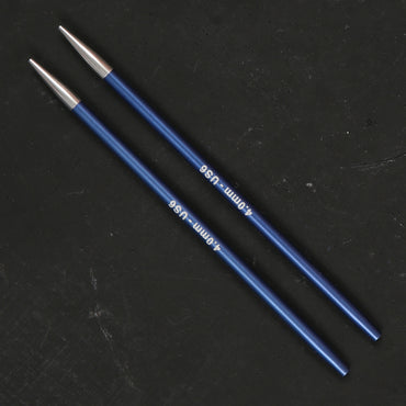 Knitpro Zing 4.00 mm Değiştirilebilir Misinalı Şiş Ucu Mavi - 47503