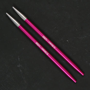 Knitpro Zing 5.00 mm Değiştirilebilir Misinalı Şiş Ucu Pembe - 47505