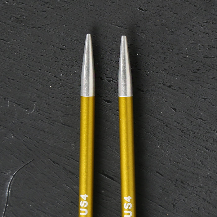 Knitpro Zing 3.50mm Değiştirilebilir Misinalı Kısa Şiş Ucu Sarı - 47521