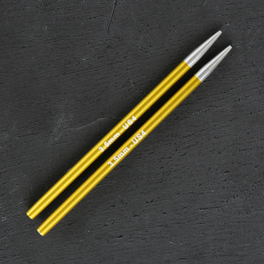 Knitpro Zing 3.50mm Değiştirilebilir Misinalı Kısa Şiş Ucu Sarı - 47521