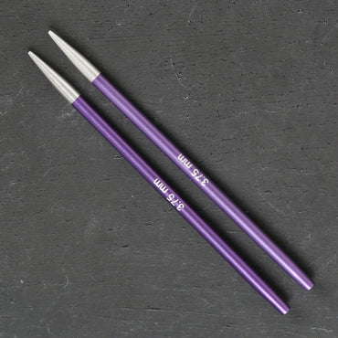 Knitpro Zing 3.75mm Değiştirilebilir Misinalı Kısa Şiş Ucu Mor - 47522