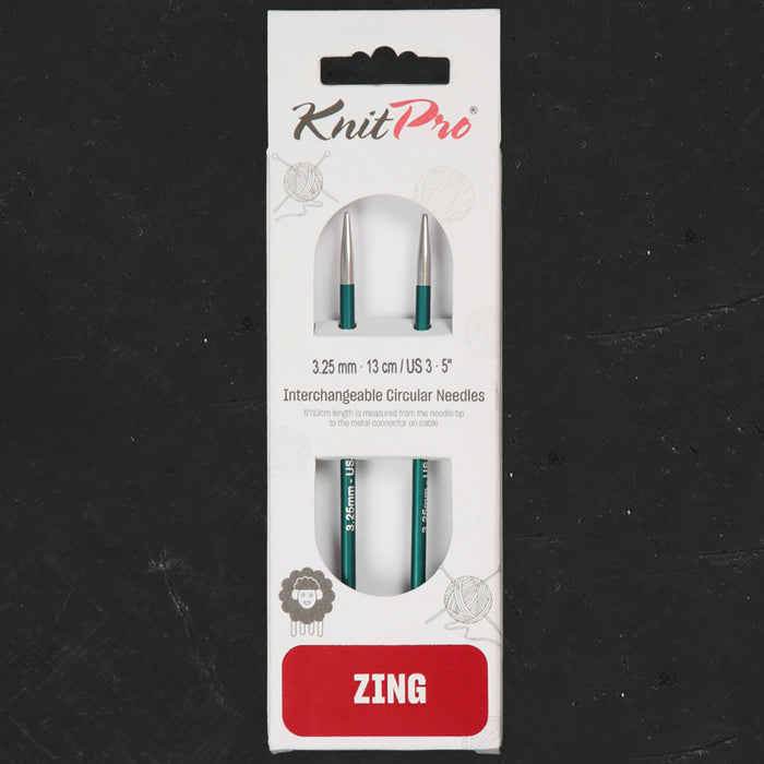 Knitpro Zing 3.25 mm Değiştirilebilir Misinalı Şiş Ucu Yeşil  - 47512
