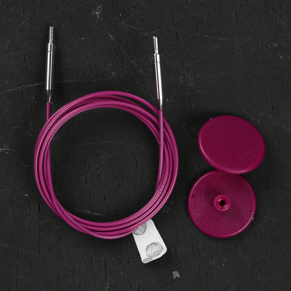 KnitPro Mor 120 cm Tekli Ara Bağlantı Misinası - 10646