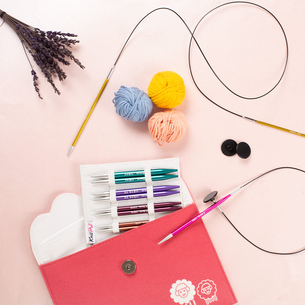 Knitpro ZING Ucu Değiştirilebilir Misinalı Deluxe Set - 47424