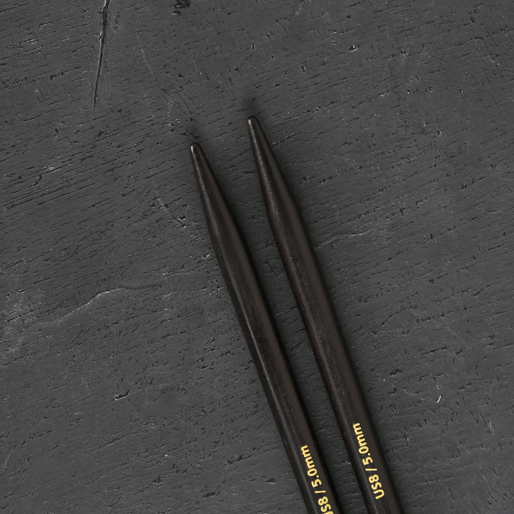 Knitpro Lanternmoon Abanoz Ağacı Değiştirilebilir 5'li Şiş Seti - Grace - 350314