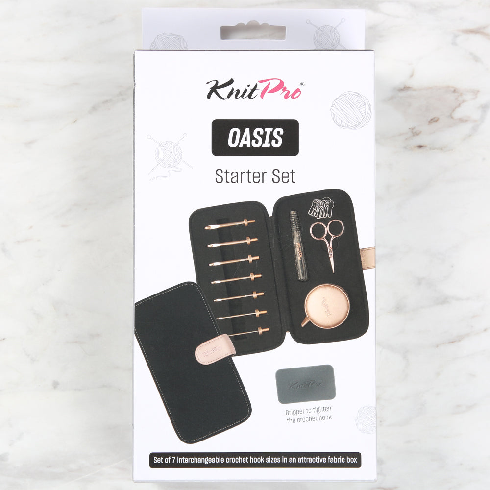 Knitpro Oasis Starter Ucu Değiştirilebilir Tığ Seti - 30981 – Hobium