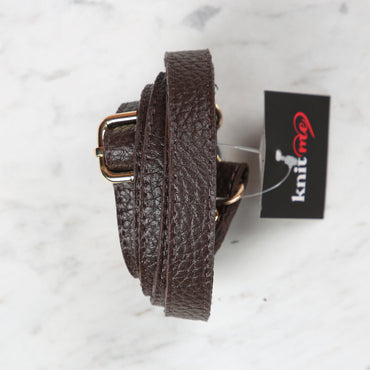 Knitme Sürgü Tokalı Çanta Askısı 135x1,5 cm Kahverengi BA-0073