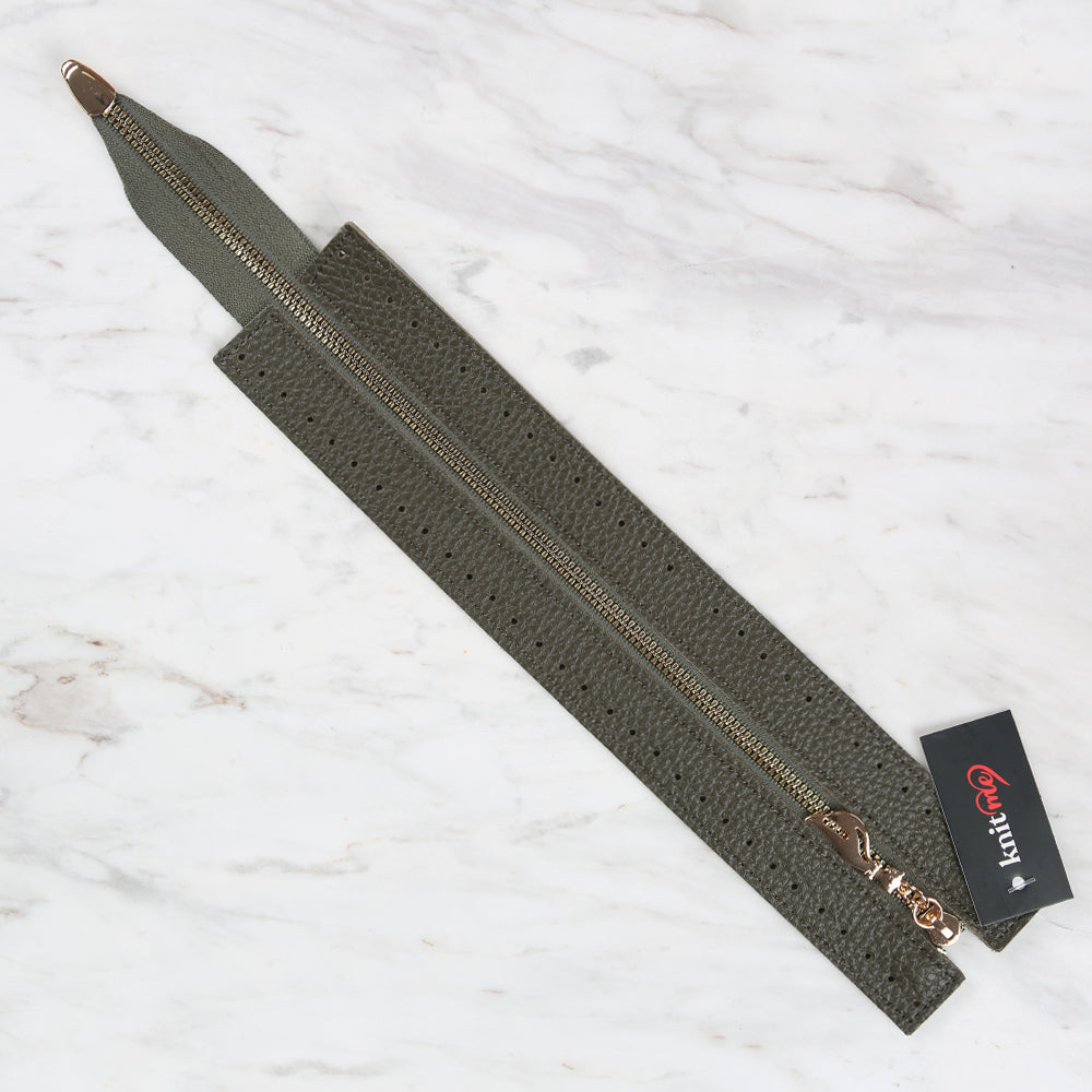 Knitme Çanta Fermuarı 6x30 cm Haki BA-0066