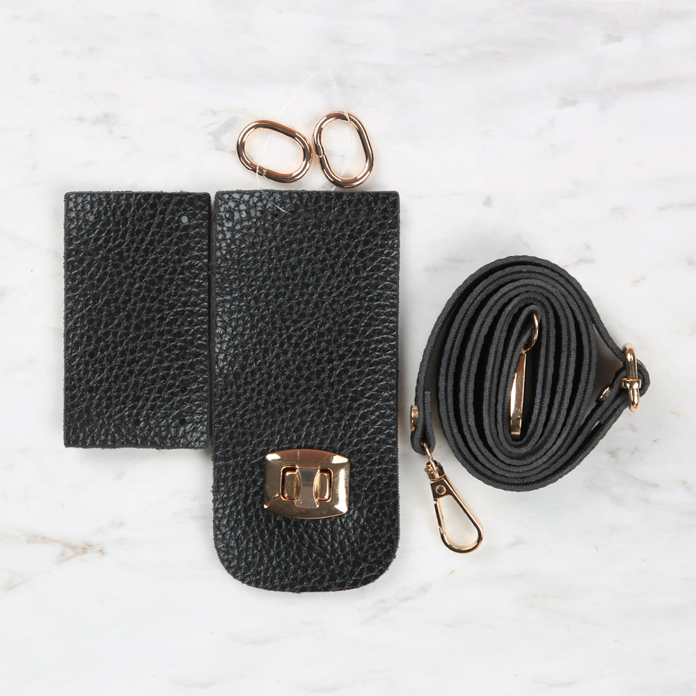 Knitme Tabanlı Klipsli Telefon Seti Siyah BA-0058