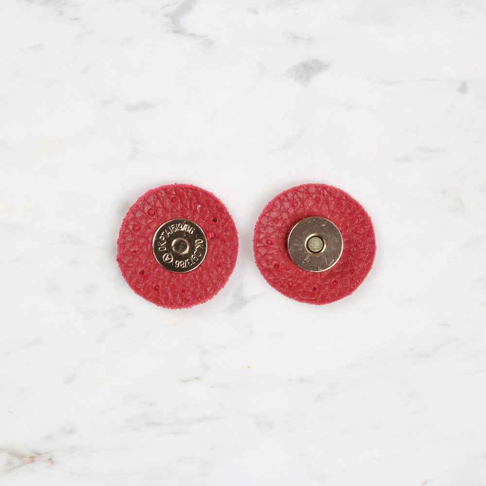 Knitme Yuvarlak Mıknatıs 4x4 cm Kırmızı BA-0059