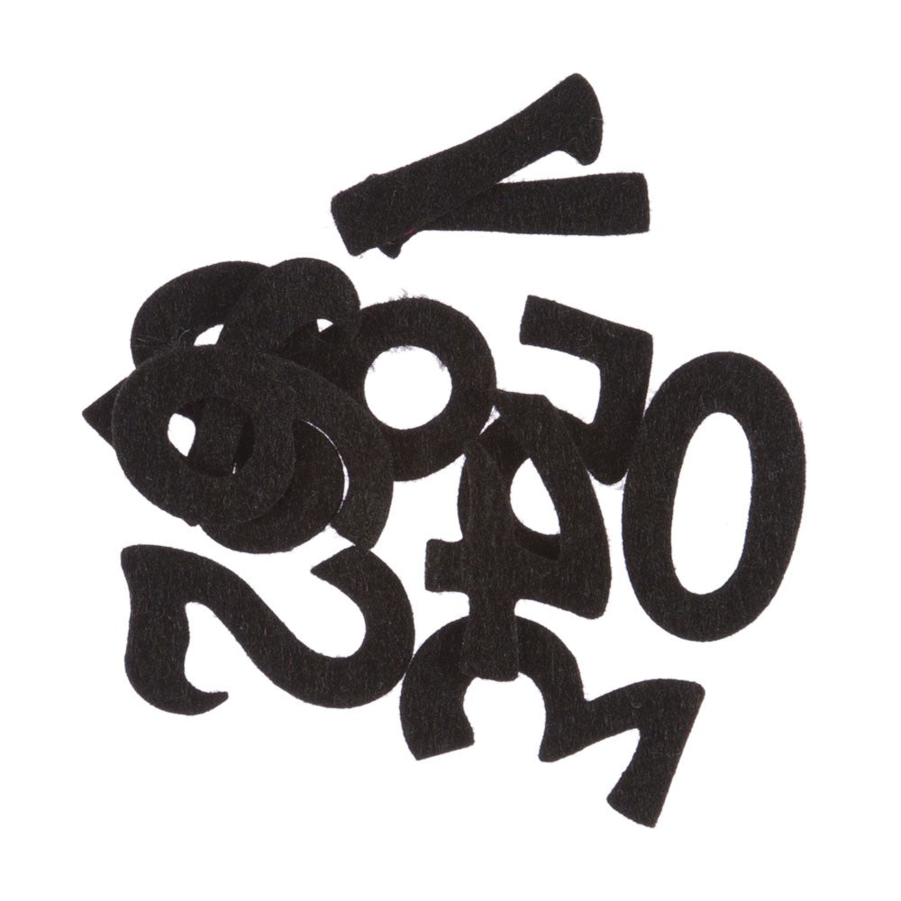 La Mia 4x2 cm 10'lu Siyah Sayı Keçe Motifler M01