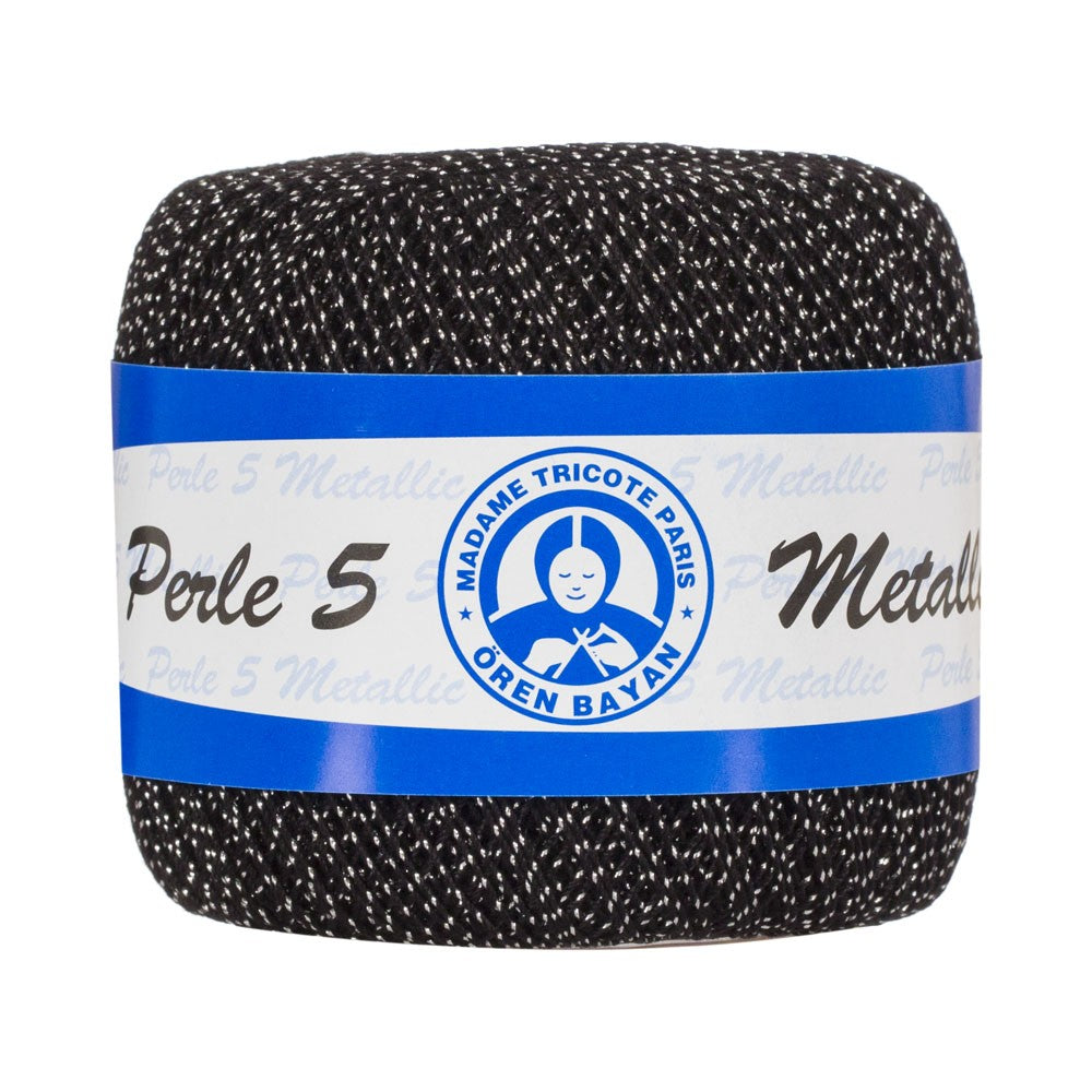 Örenbayan 5/2 Perle No: 5 Metalic Siyah Dantel İpliği - 1999 - 396