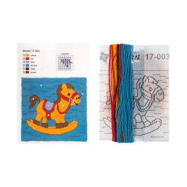Duftin 15x15 cm At Desenli Uzun İşleme Nakış Kiti - HU0347