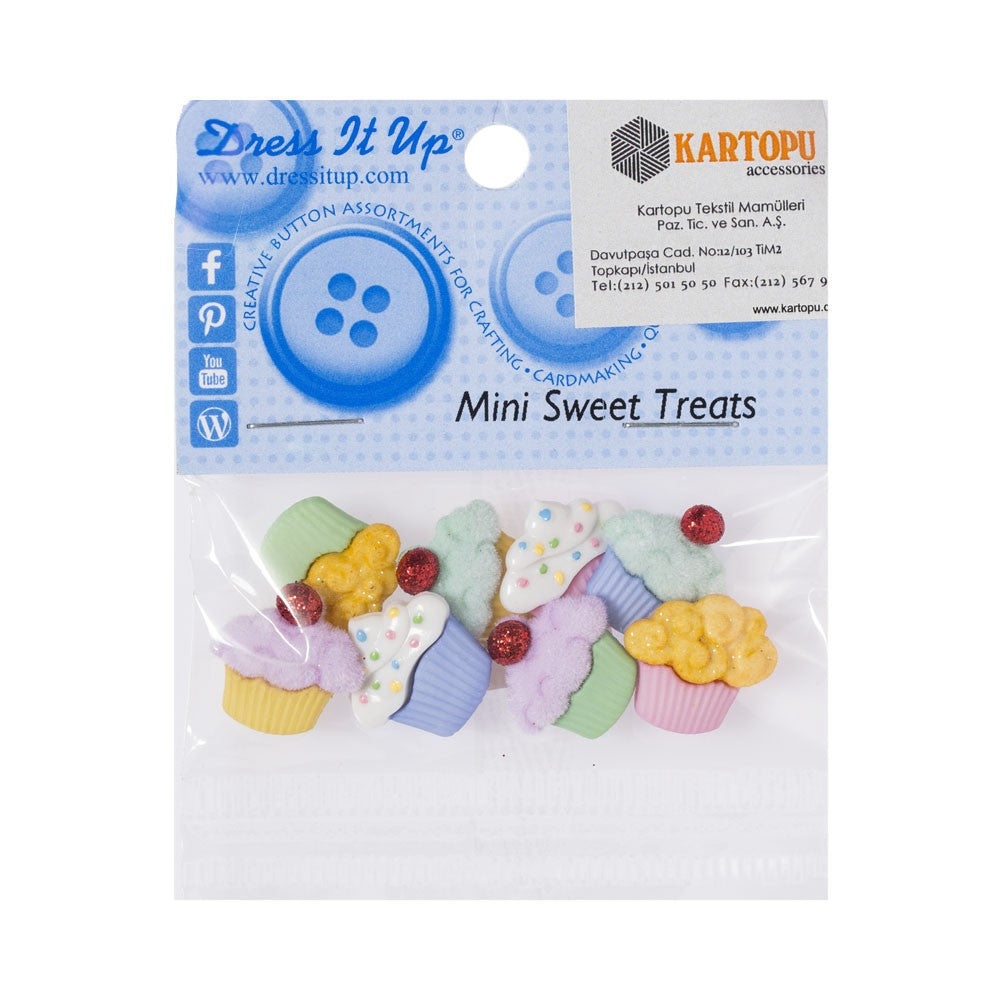 Dress It Up Cupcake Dekoratif Düğme - 4821