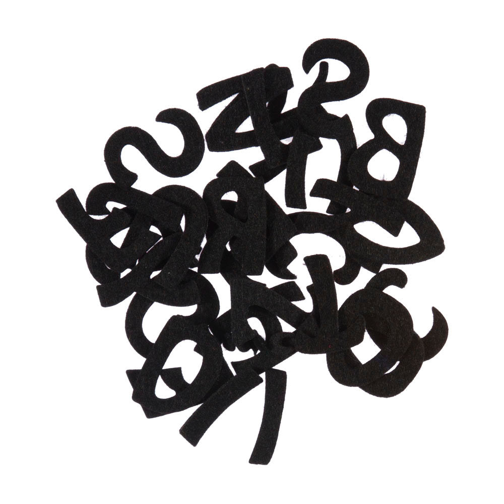 La Mia 4x2 cm 29'lu Siyah Harf Keçe Motifler M01