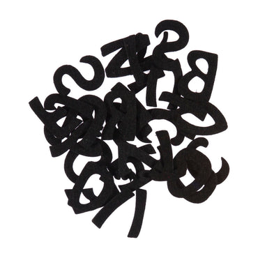 La Mia 4x2 cm 29'lu Siyah Harf Keçe Motifler M01