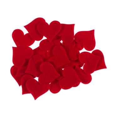 La Mia 3.5x4 cm 25'li Kırmızı Büyük Boy Kalp Keçe Motifler FS309-M13