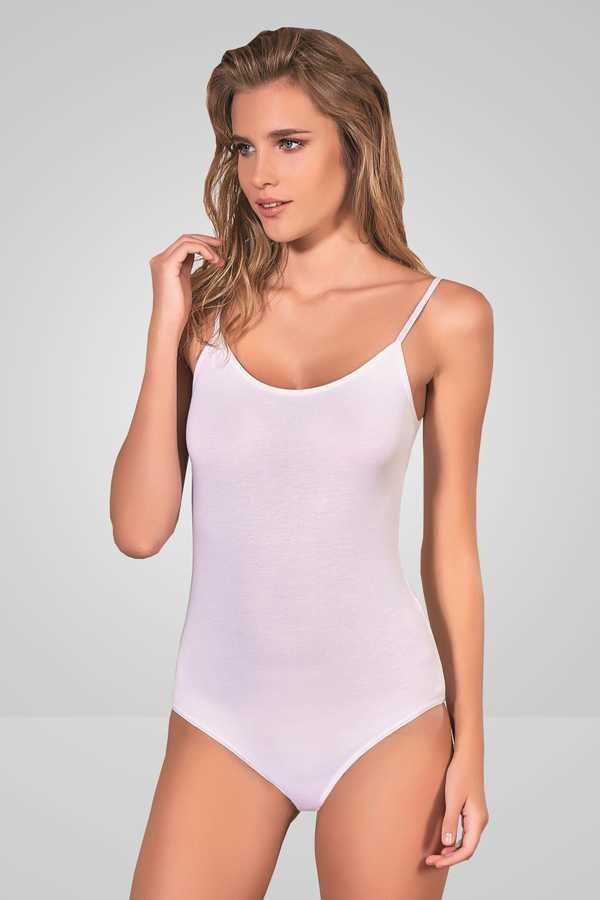 Berrak 8069 Bayan Modal Çıtçıtlı (Kancalı) Body - Beyaz - M