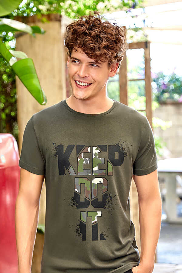 Berrak 4073 Erkek T-Shirt - Haki - M