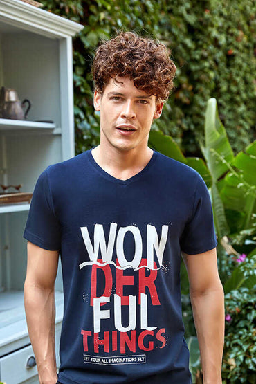 Berrak 4075 Erkek T-Shirt - Lacivert - S