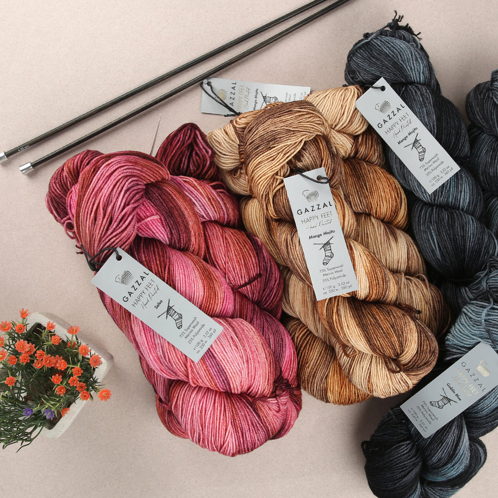 Gazzal Happy Feet Ebruli Çorap El Örgü İpi - 3259