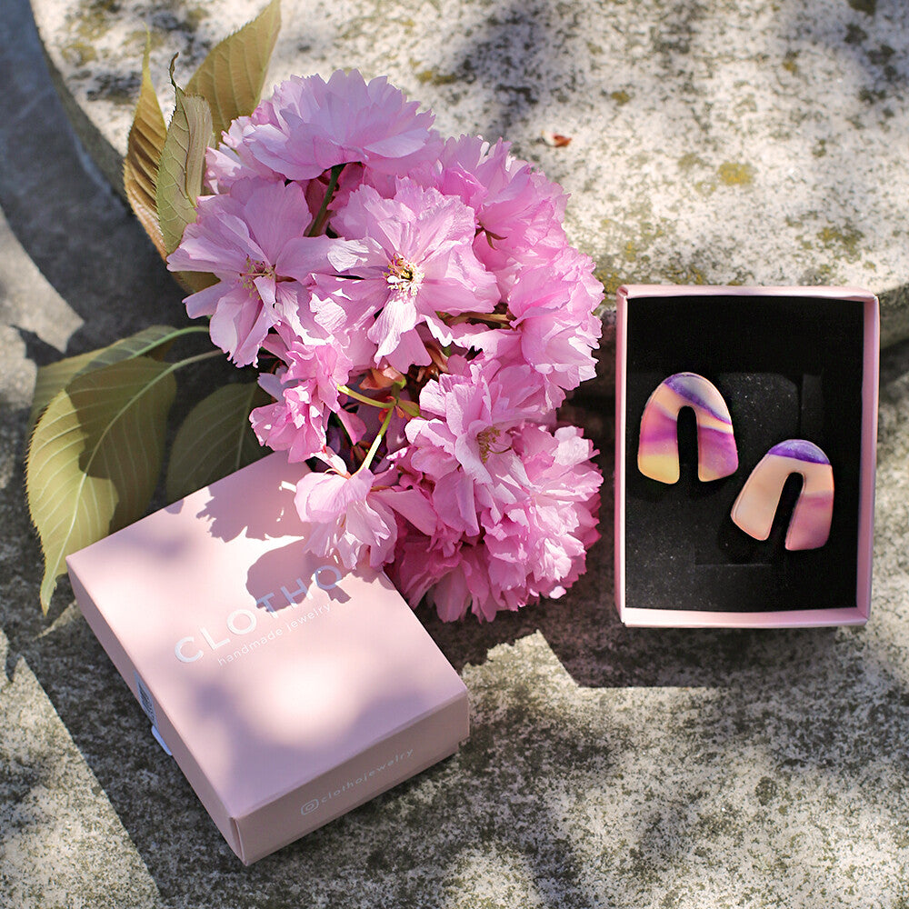 Clotho El Yapımı Yılan Yeşil Küpe