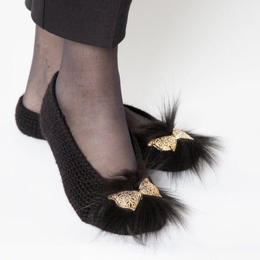 Loren Crafts Kelebek Desenli Patik Süsü - Bordo