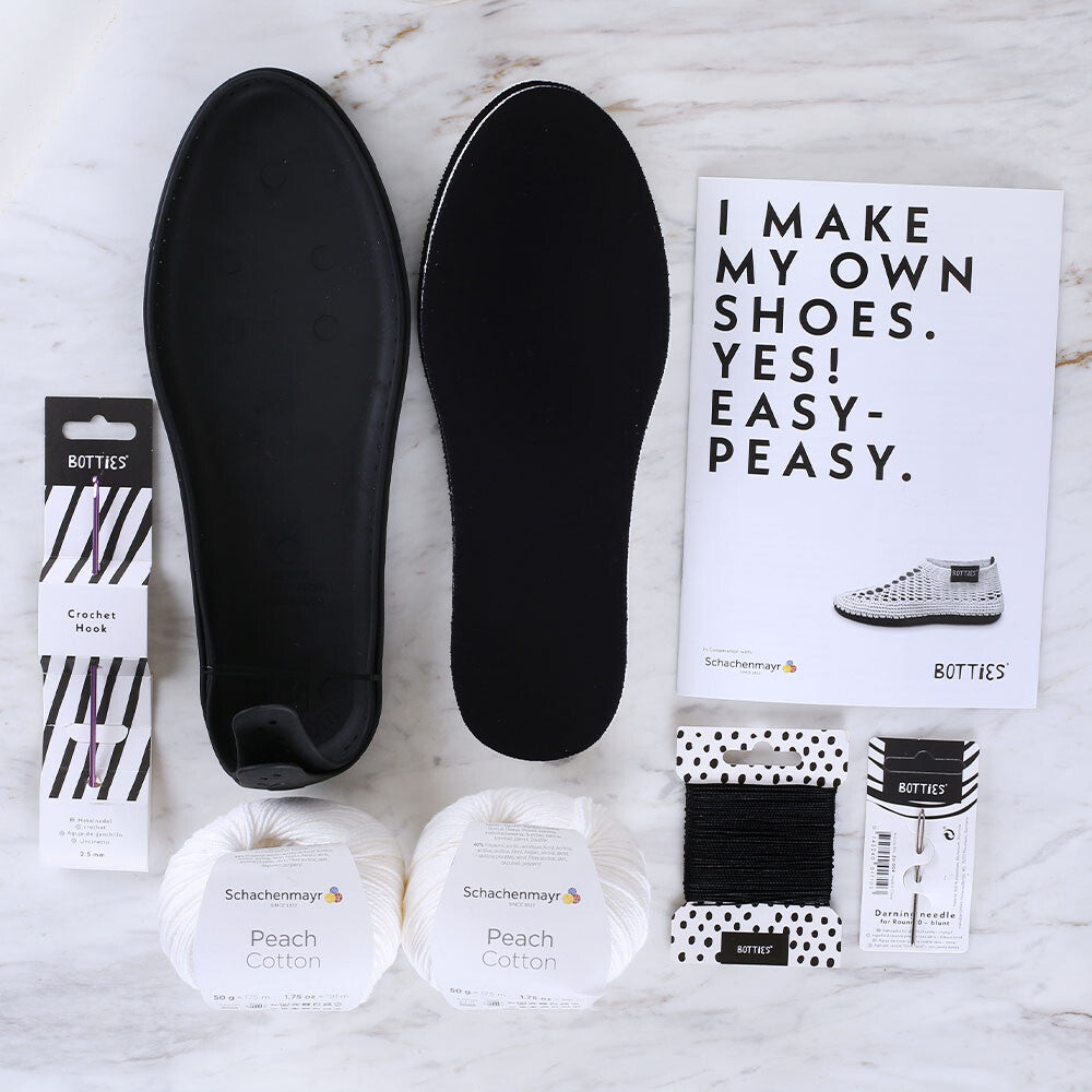 BOTTİES Örgü Ayakkabı Kiti XS - Beyaz