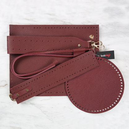 Knitme Kova Çanta Seti Bordo BA-0114