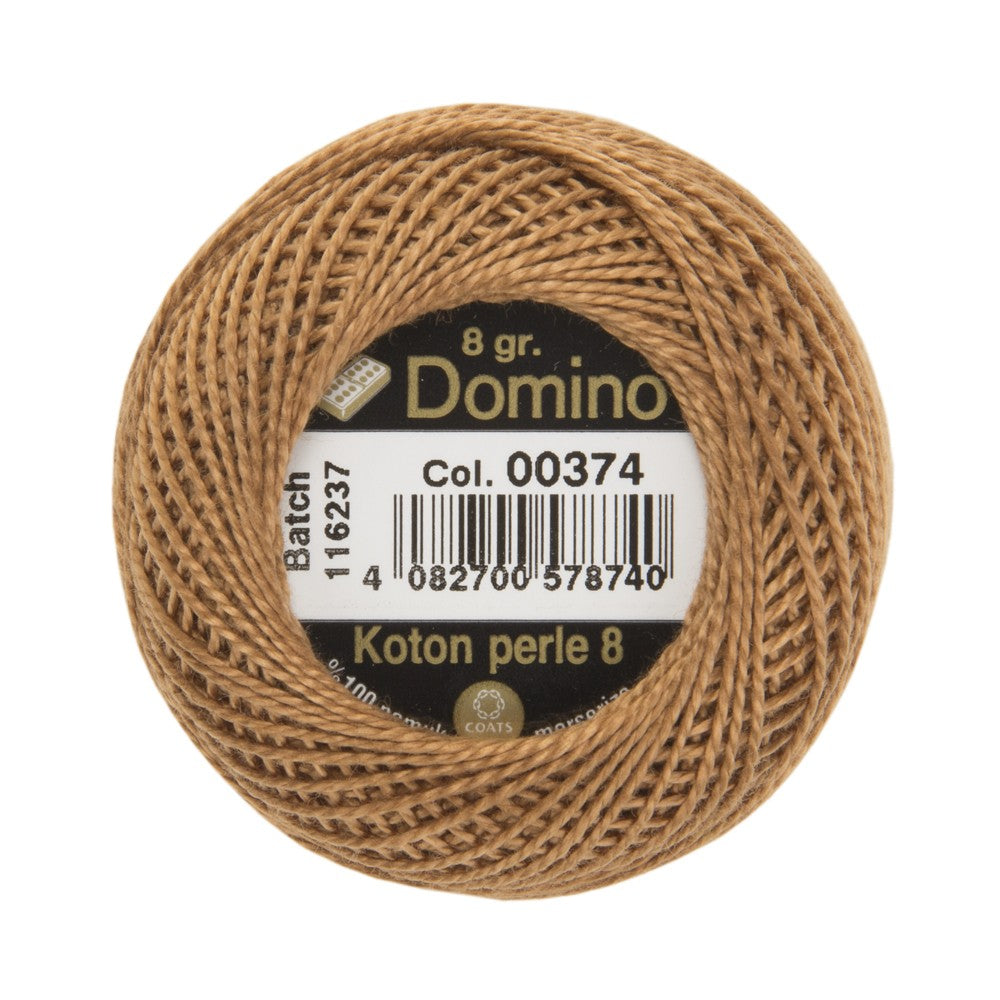 Domino Koton Perle 8gr Kahverengi No:8 Nakış İpliği - 00374