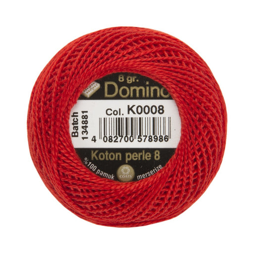 Domino Koton Perle 8gr Kırmızı No:8 Nakış İpliği - K0008