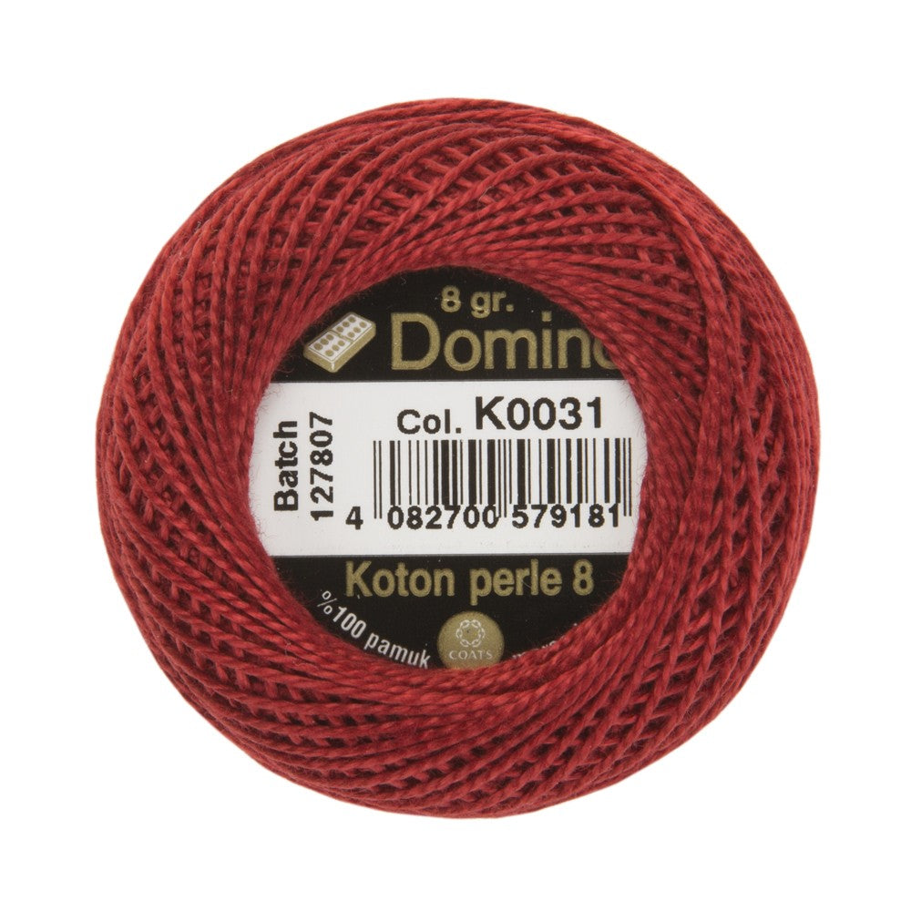 Domino Koton Perle 8gr Kırmızı No:8 Nakış İpliği - K0031