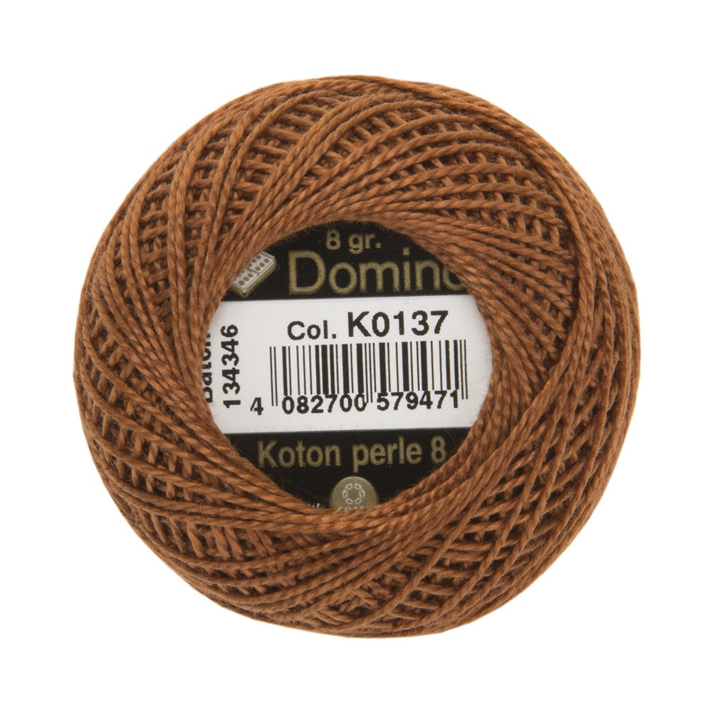 Domino Koton Perle 8gr Kahverengi No:8 Nakış İpliği - K0137