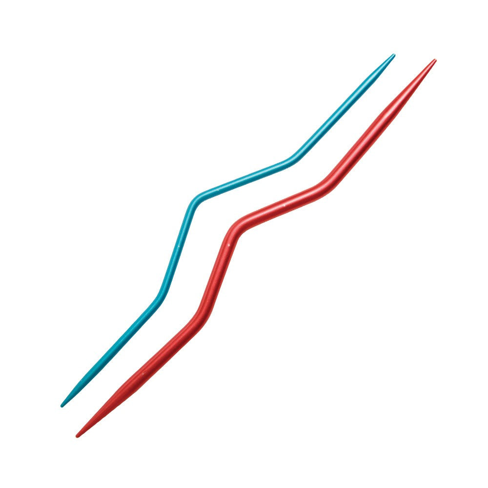 KnitPro 2,5 mm ve 4 mm Alüminyum Bükümlü Şiş Seti - 45501