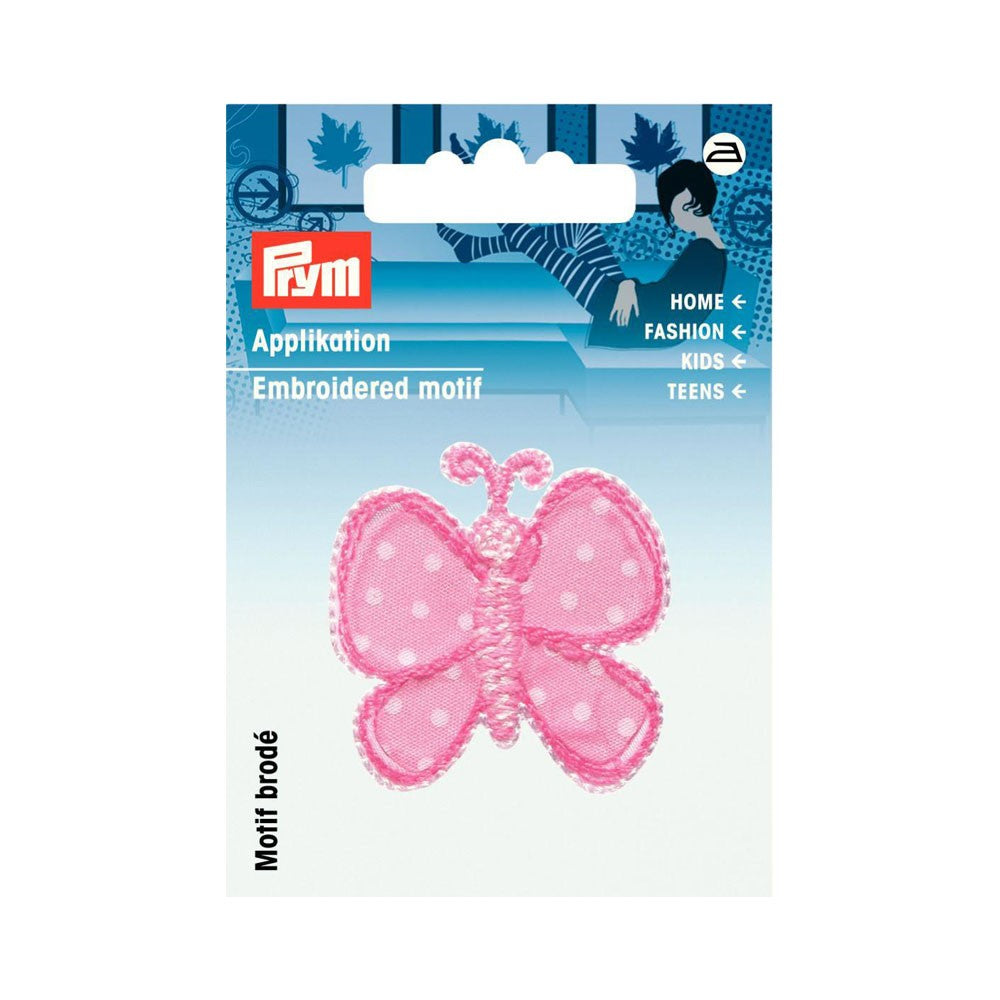 PRYM Pembe Kelebek Desenli Aplike - 923103