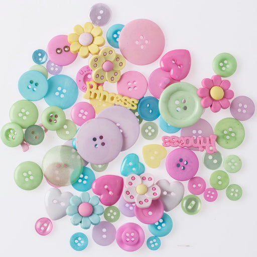 Buttons & Galore Prenses Renkli Dekoratif Düğme - VP311