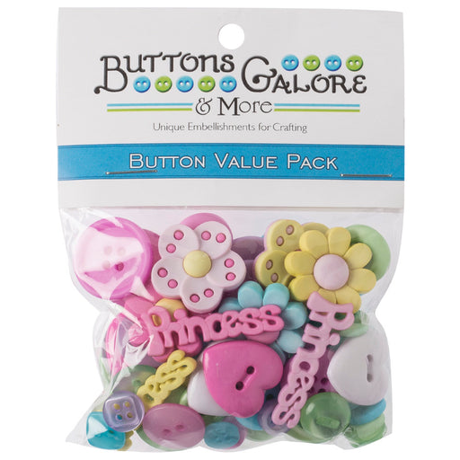 Buttons & Galore Prenses Renkli Dekoratif Düğme - VP311