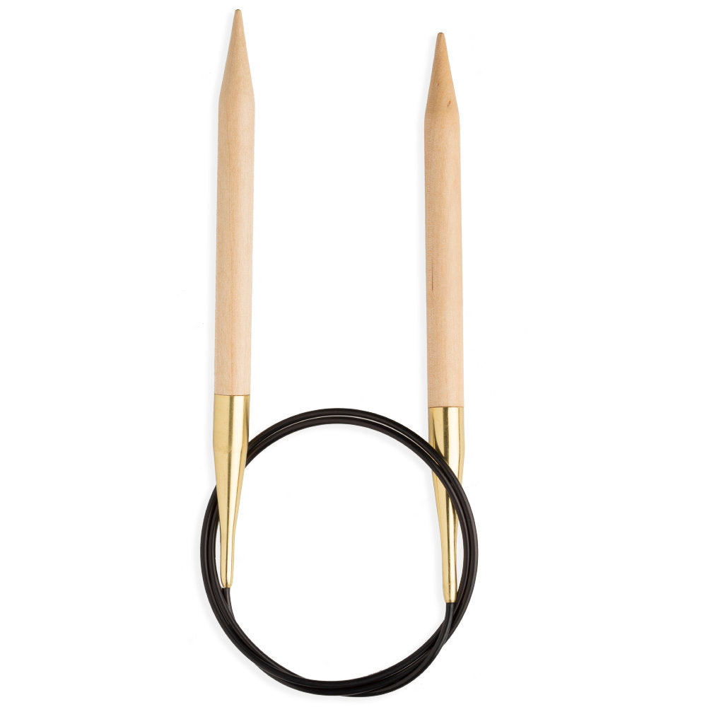 KnitPro Basix Birch Huş Ağacı 9mm 100cm Misinalı Şiş - 35346