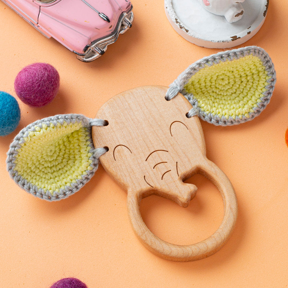 Hobi Baby Ceylan Figürlü Organik Ahşap Diş Kaşıyıcı - DK006