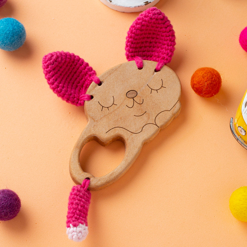 Hobi Baby Ceylan Figürlü Organik Ahşap Diş Kaşıyıcı - DK006