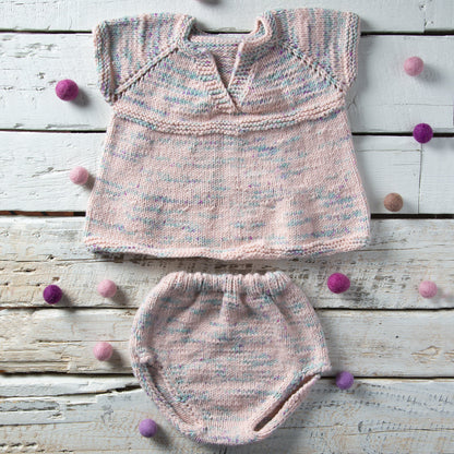 Etrofil Baby Cashmere Pembe - Gri Ebruli El Örgü İpliği - EL009
