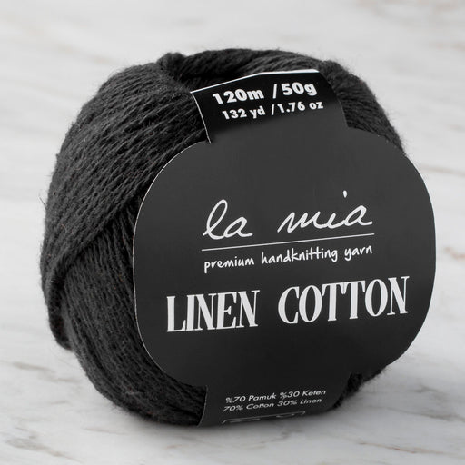 La Mia Linen Cotton Koyu Füme El Örgü İpi - L006