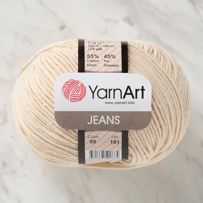 YarnArt Jeans Krem El Örgü İpi - 05