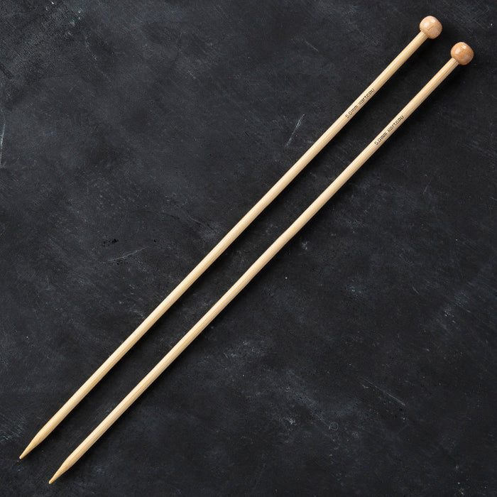 Kartopu Bamboo 33 cm 5 mm Ahşap Japon Örgü Şişi